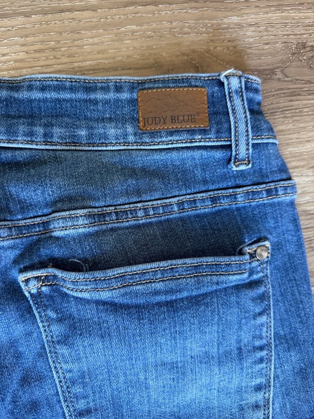 Judy Blue Straight-Leg Blue Jeans Size: 14W - Picture 9 of 10